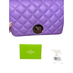Kate Spade Purple Quilted Gold Coast Meadow Leather Chain Shoulder Bag NWT